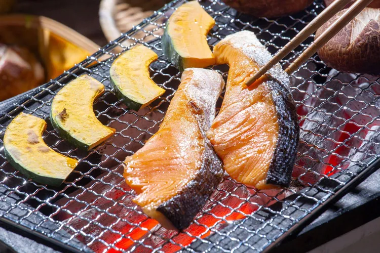 鮭とカボチャのBBQ