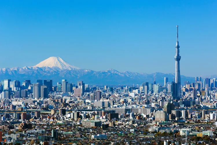 富士山と東京スカイツリー