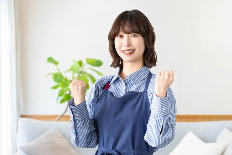 納得する女性
