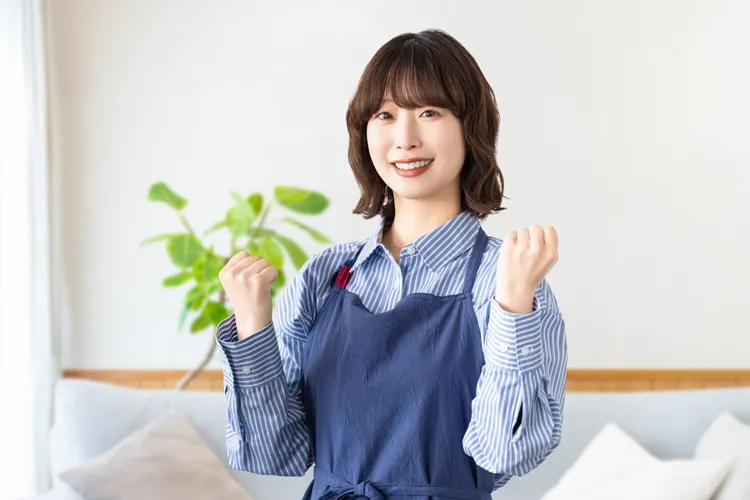 納得する女性