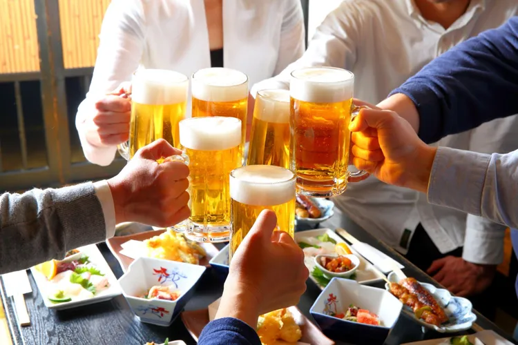 ビールで乾杯